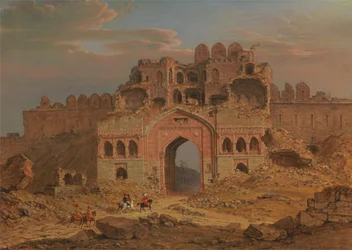Dentro da entrada principal do Purana Qila, Delhi